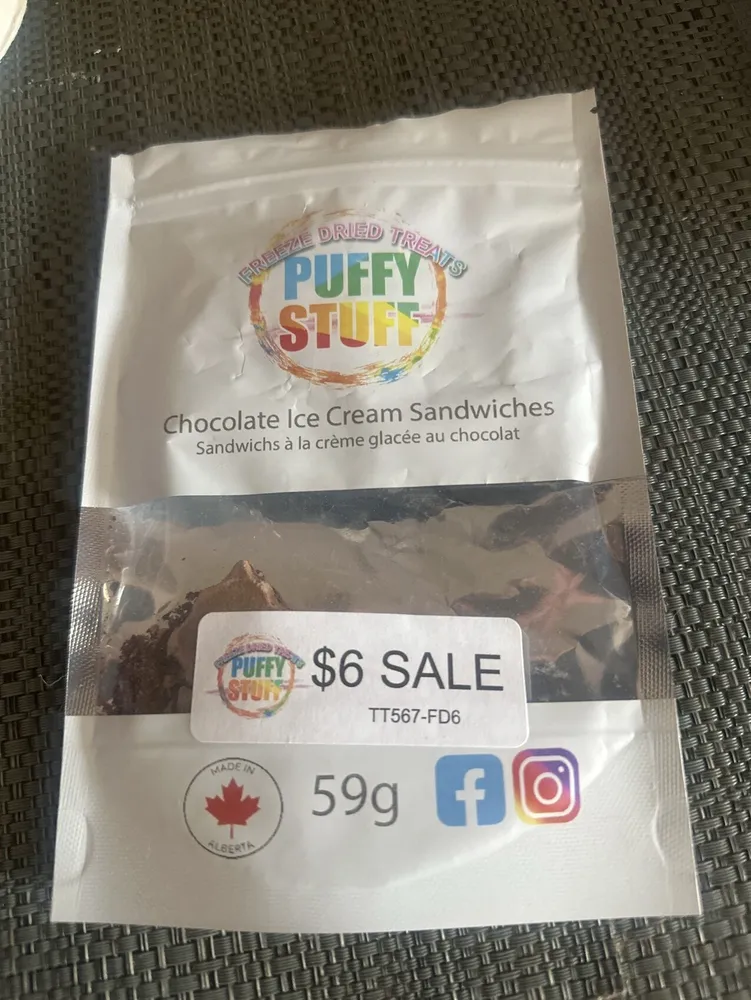 Puffy Stuff Chocolate Ice Cream Sandwiches