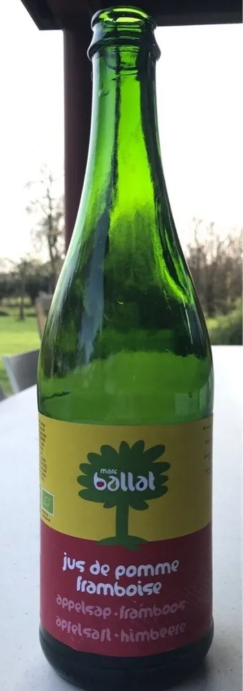 Jus de pomme framboise