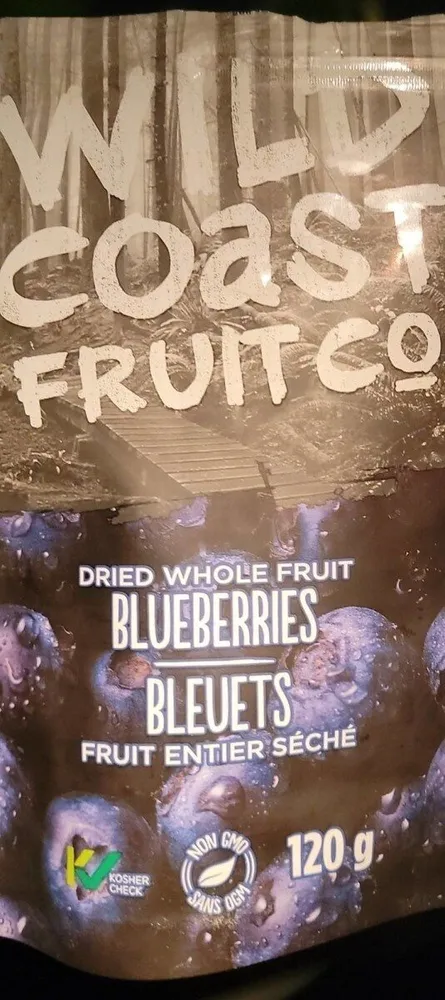 Dried whole blueberries