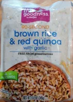 Brown rice & red quinoa with garlic