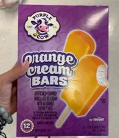 Vanilla lite ice cream with an orange sherbet shell cream bars