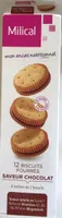 12 biscuits fourrés saveur chocolat