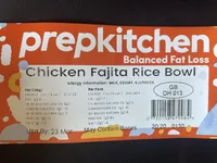 Chicken fajita rice bowl, balanced fat loss