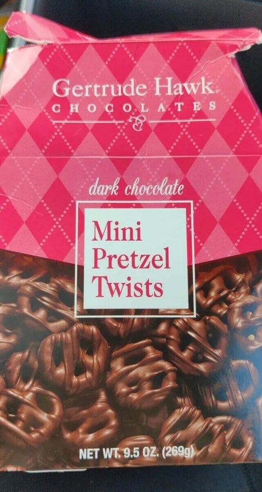 Dark chocolate mini pretzel twists
