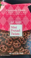 Dark chocolate mini pretzel twists