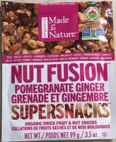 Collations de fruits séchés et de noix biologiques