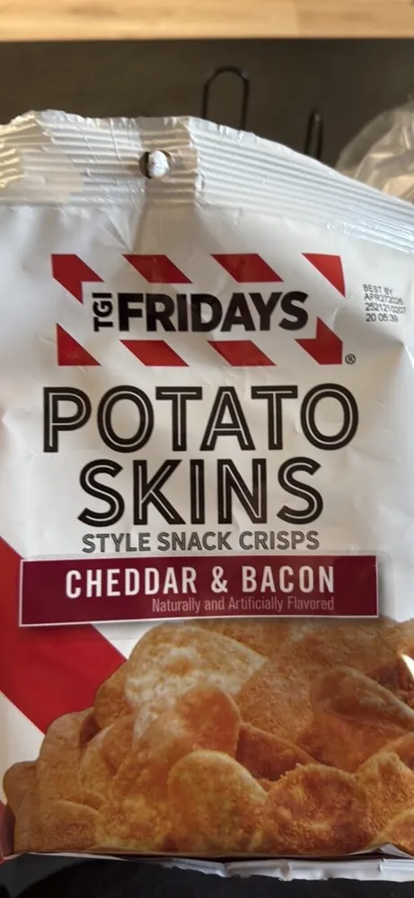 Potato Skins Style Snack Crisps Cheddar & Bacon