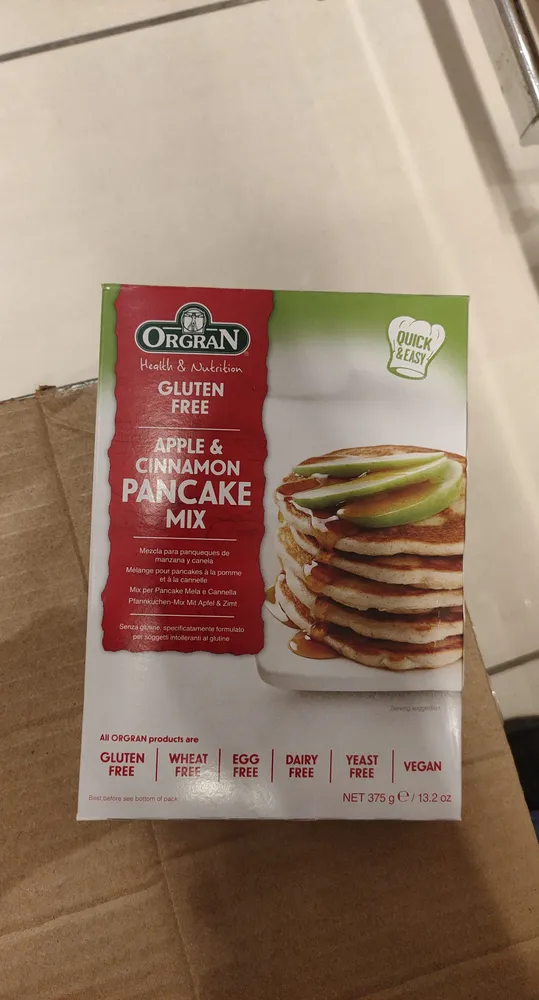 Orgran Apple and Cinnem Pancakemix