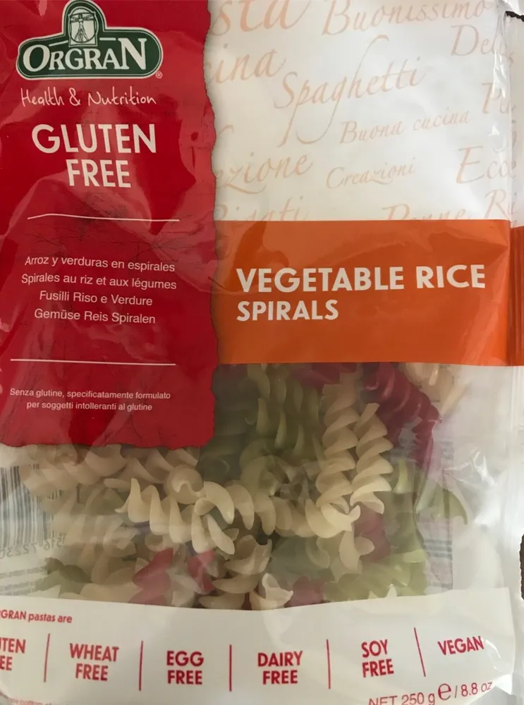 Vegetable rice spirals