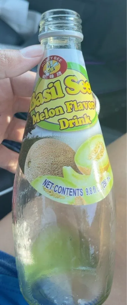 Basil seed Melon flavored drink