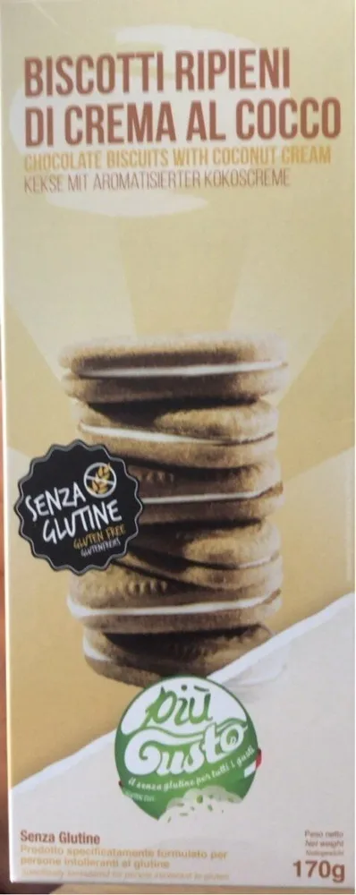 Biscotti ripieni di crema al cocco