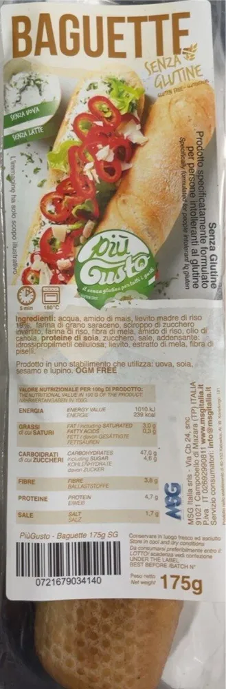 Baguette senza glutine