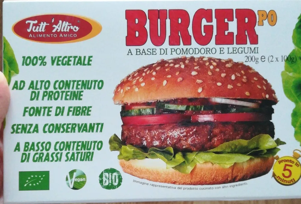 Burger pomodoro e legumi