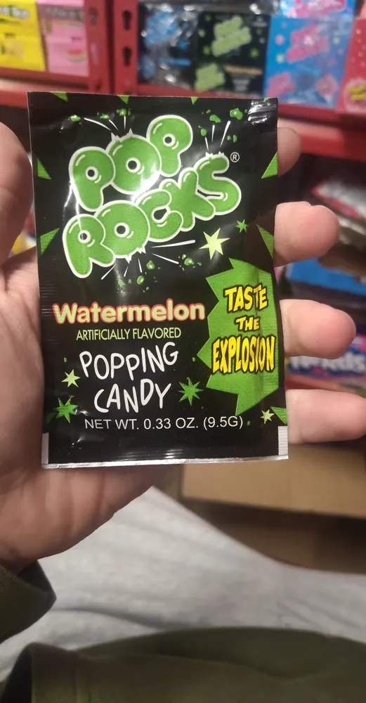 Watermelon popping candy