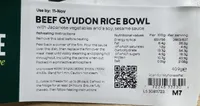 Beef Gyudon Rice Bowl