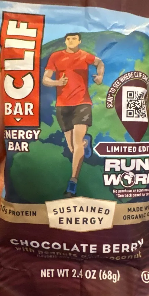 CLIF BAR ENERGY BAR Chocolate Berry with Peanuts