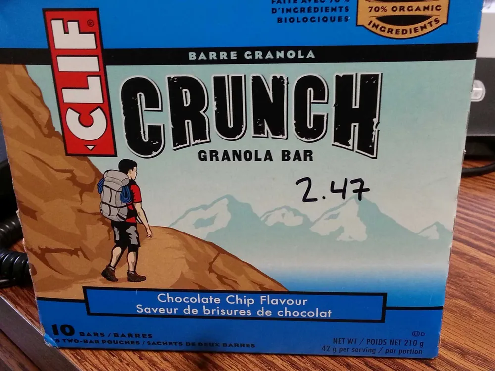 Crunch Granola Bar Chocolate Chip Flavour