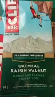 Barre clif gruau raisins secs et noix