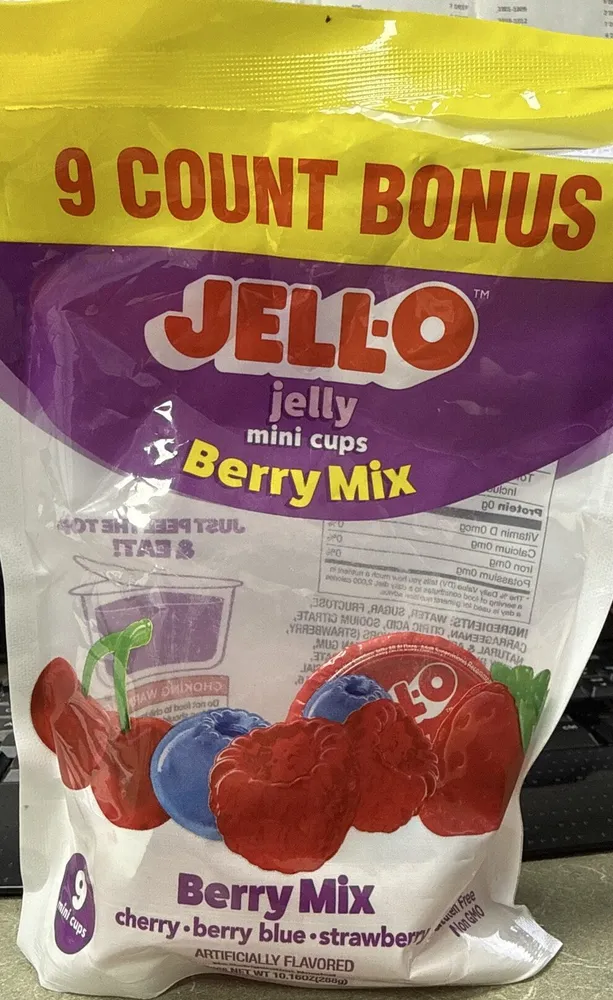 Jello Mini Jelly Cups Berry Mix