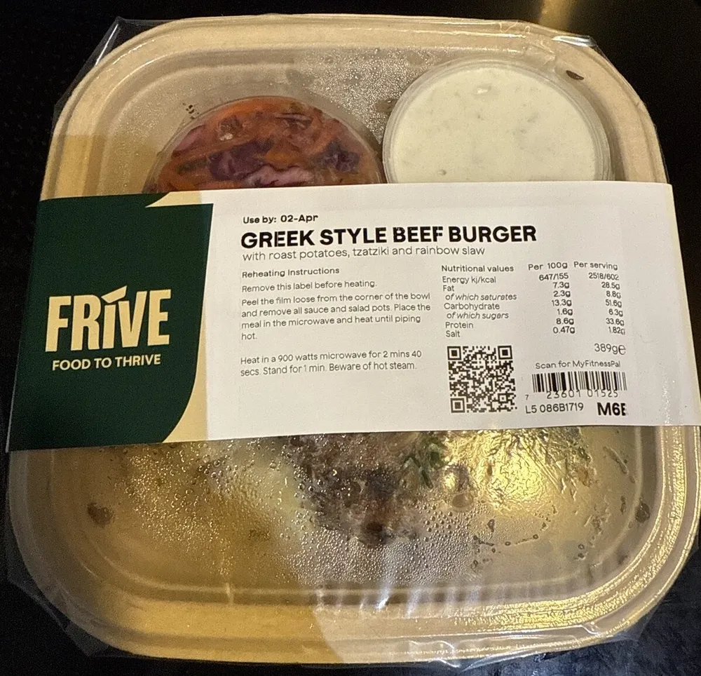 Greek Style Beef Burger