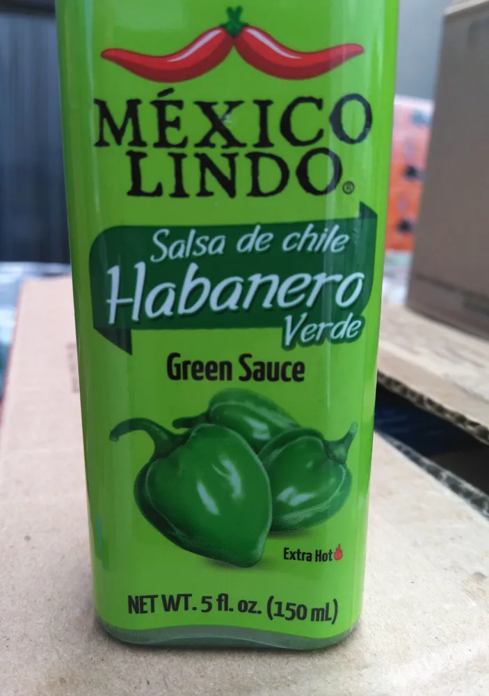 Mexico Lindo, Green Habanero Hot Sauce, Extra Hot