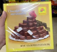 Chocolate covered marshmellow and mazapan with