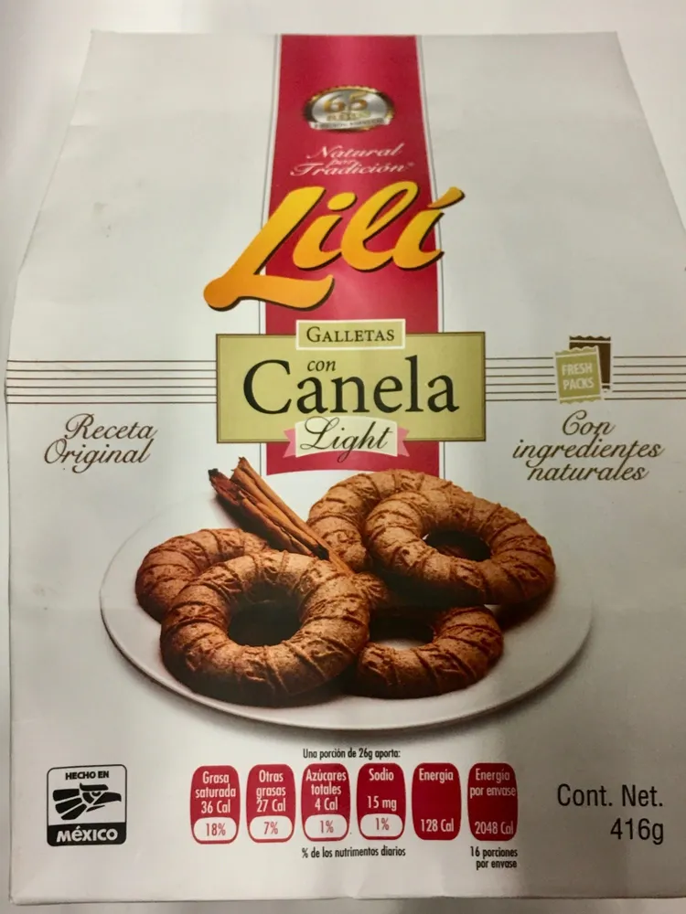Lili Galletas con canela  light