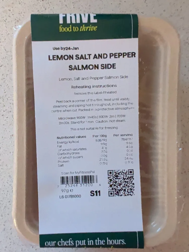 Lemon Salt and Pepper Salmon Side