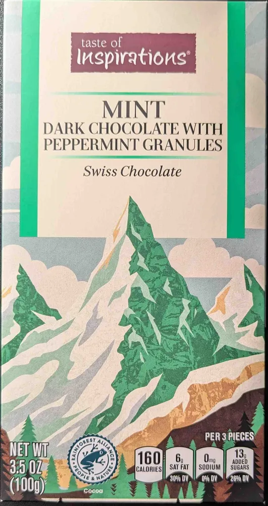Mint Dark Chocolate With Peppermint Granules