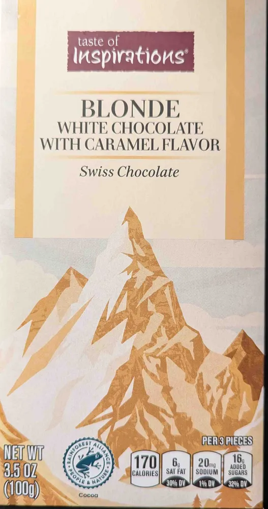 Blonde White Chocolate With Caramel Flavor