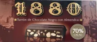 Turrón chocolate negro con almendras