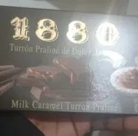 Turrón praliné de dulce de leche