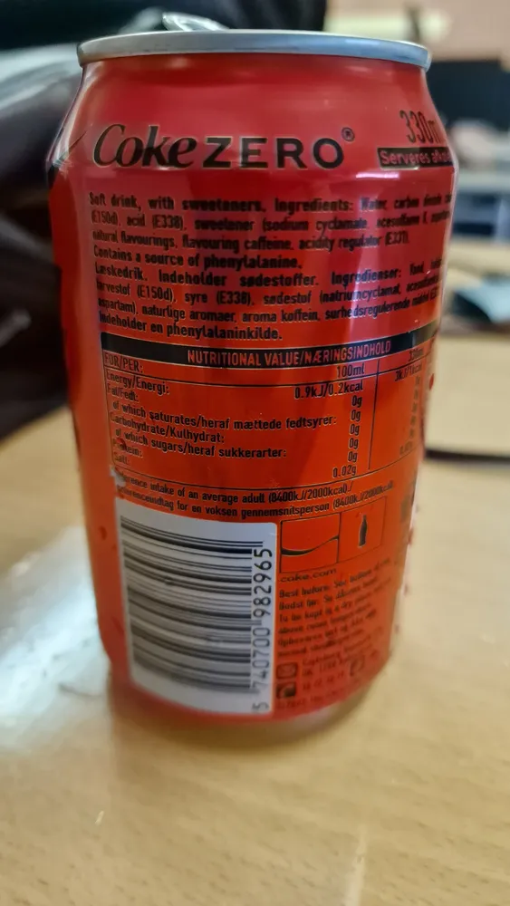 Coca cola zero