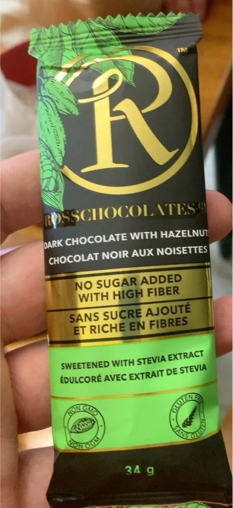 Dark chocolate with hazelnut