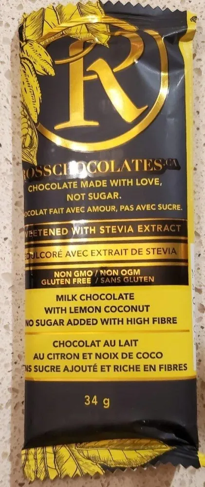 Chocolat au lait au citron et noix de coco