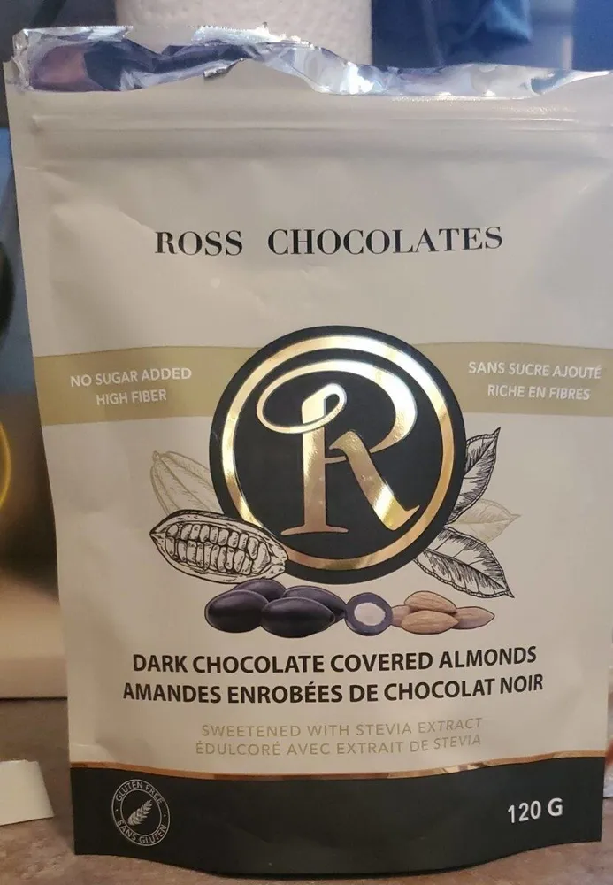 Dark chocolate covered almonds