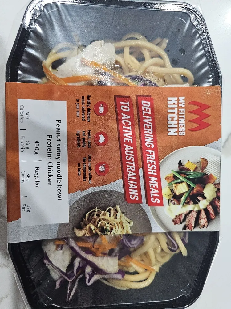 Peanut satay noodle bowl