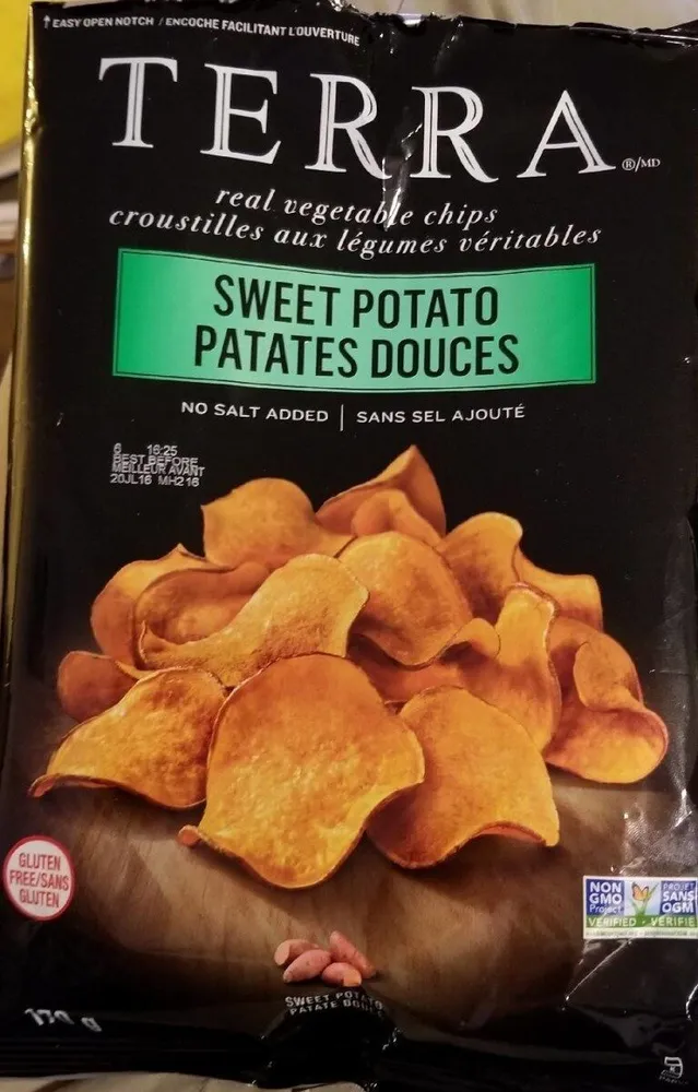 Sweet Potato No Salt Added Vegetable Chips