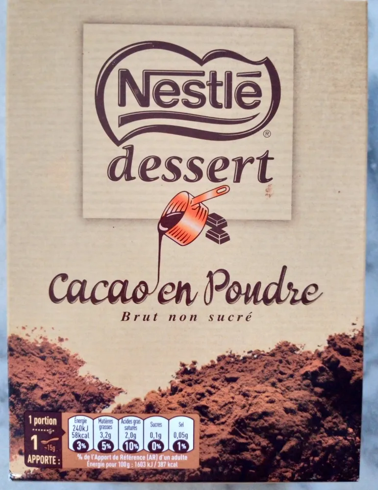 Cacao en poudre brut non sucré