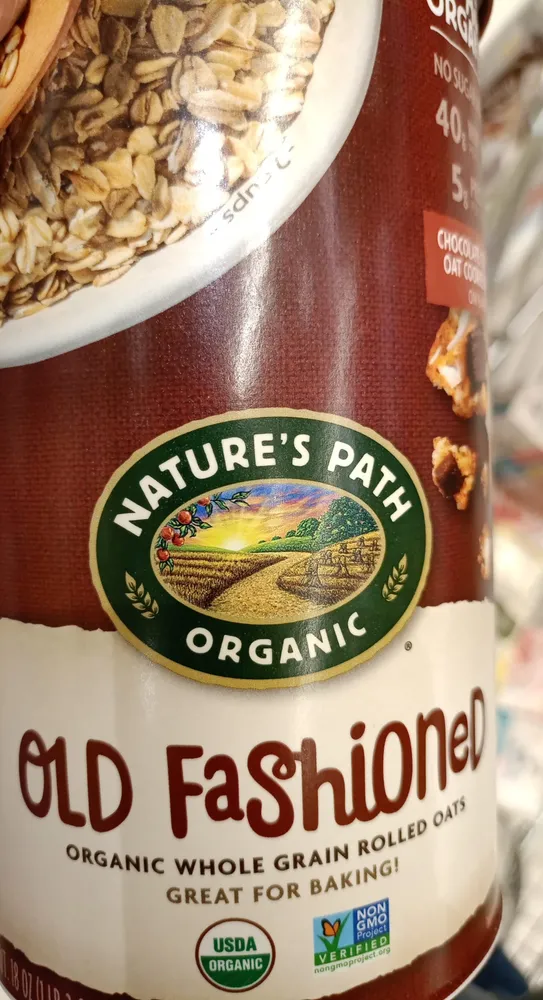 Natures path organic old fashioned whole grain rolled oats