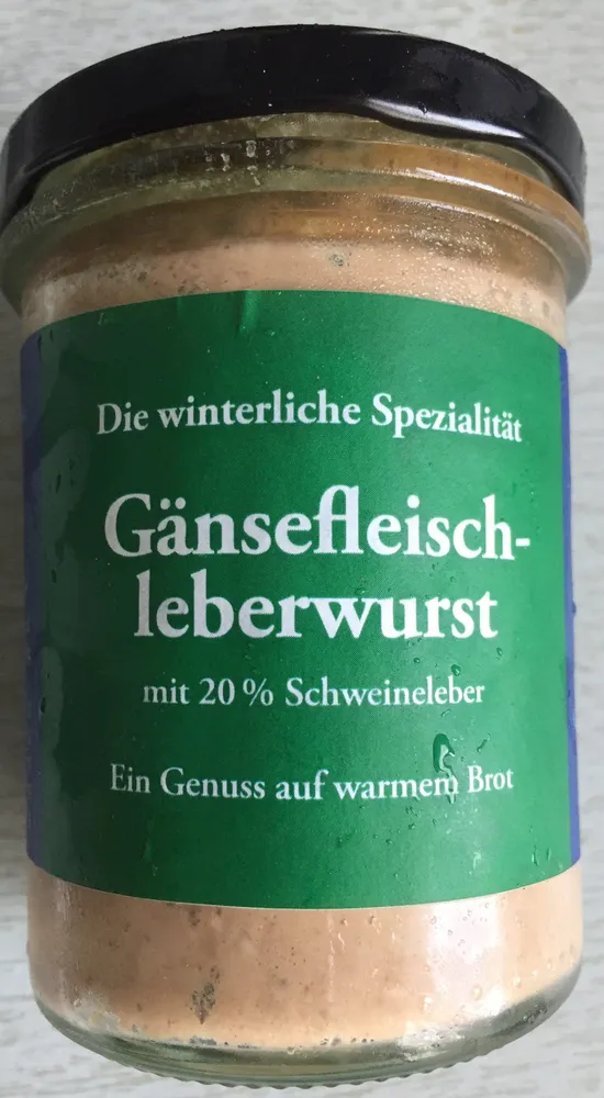Gänsefleischleberwurst mit 20 % Schweineleber