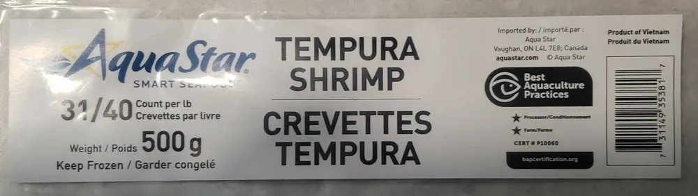 Crevettes tempura
