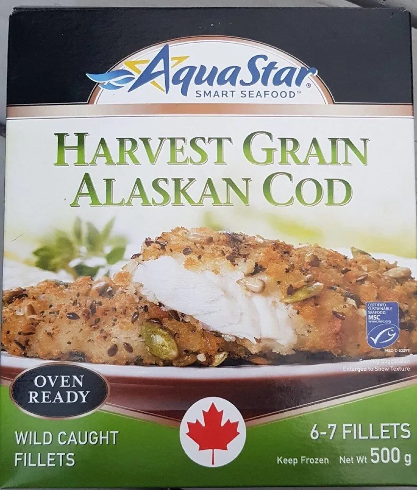 Morue de l'Alaska moisson de céréales