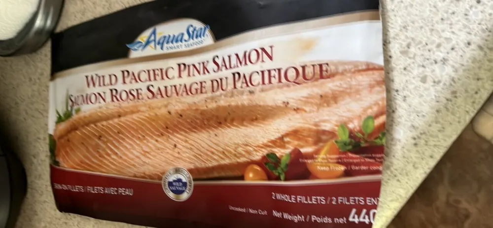 Wild pacific pink salmon