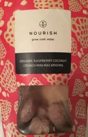 Organic raspberry coconut crunch mini macaroons
