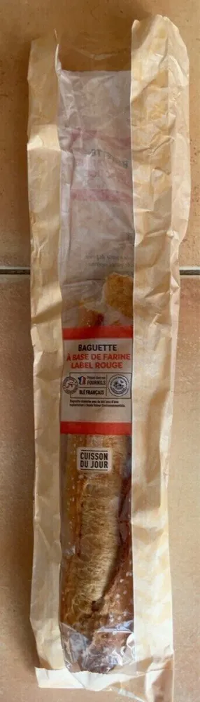 Baguette à base de farine label rouge