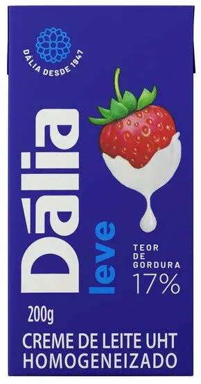 Creme De Leite Uht Leve Homogeneizado Dália Caixa 200g