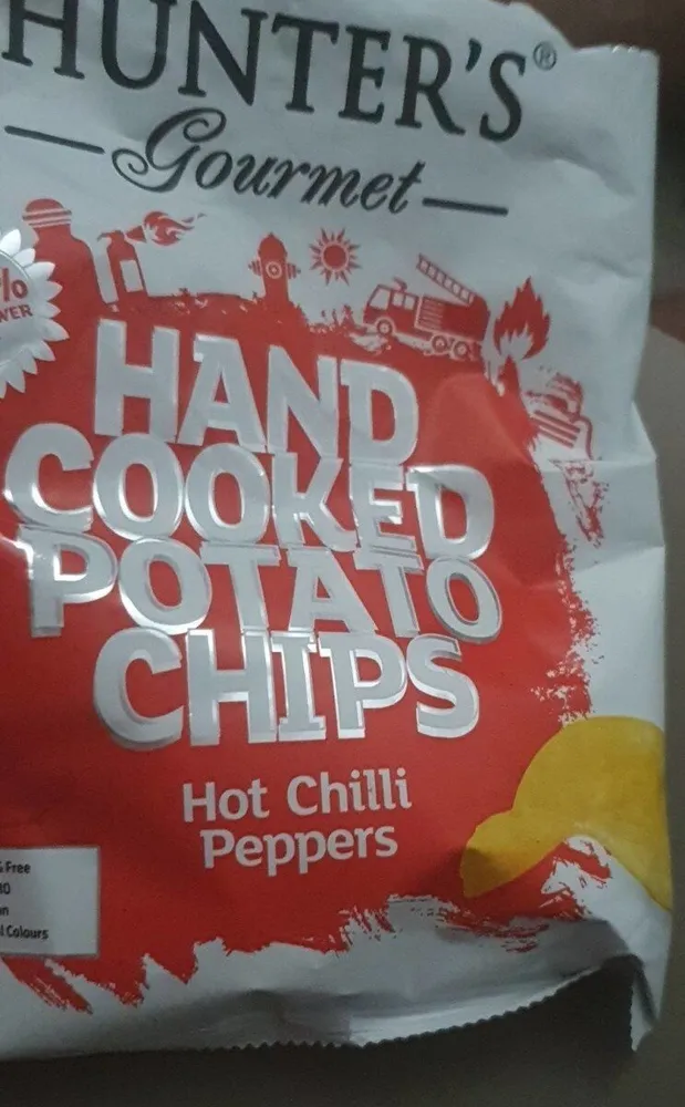 Hunter foods hunters gourmet chips hot chili peppers