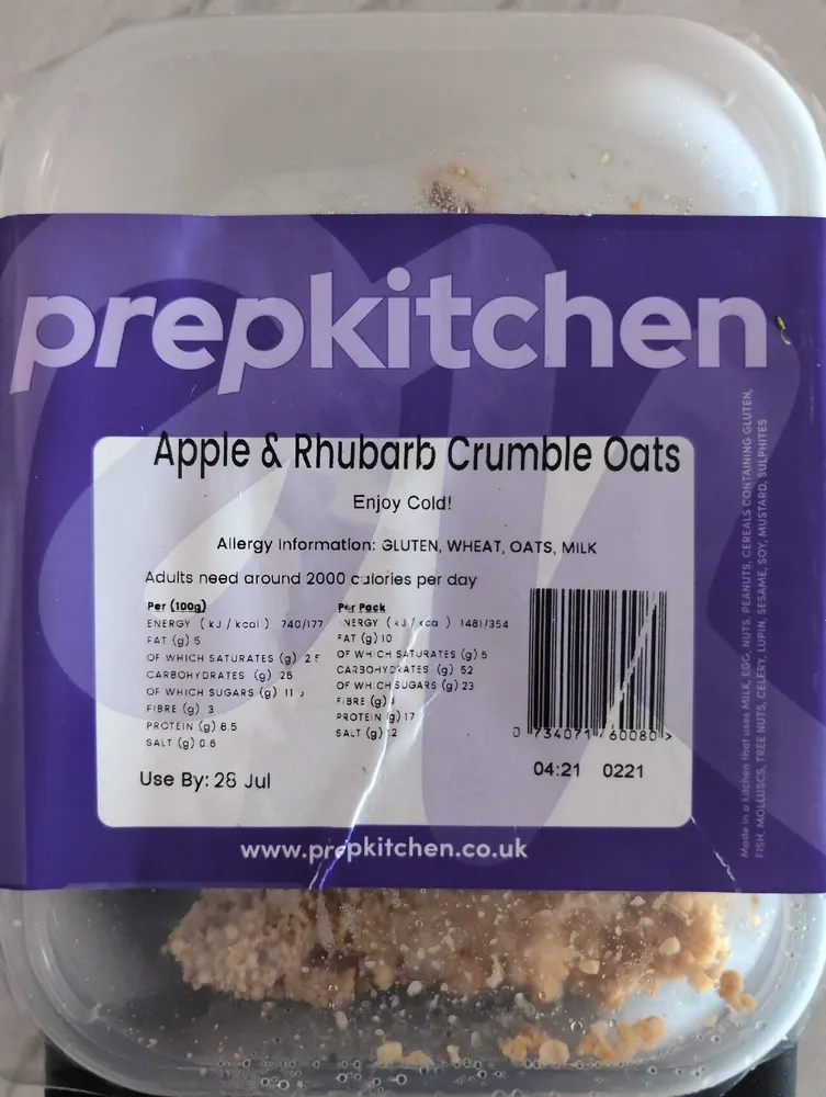Apple & Rhubarb Crumble Oats