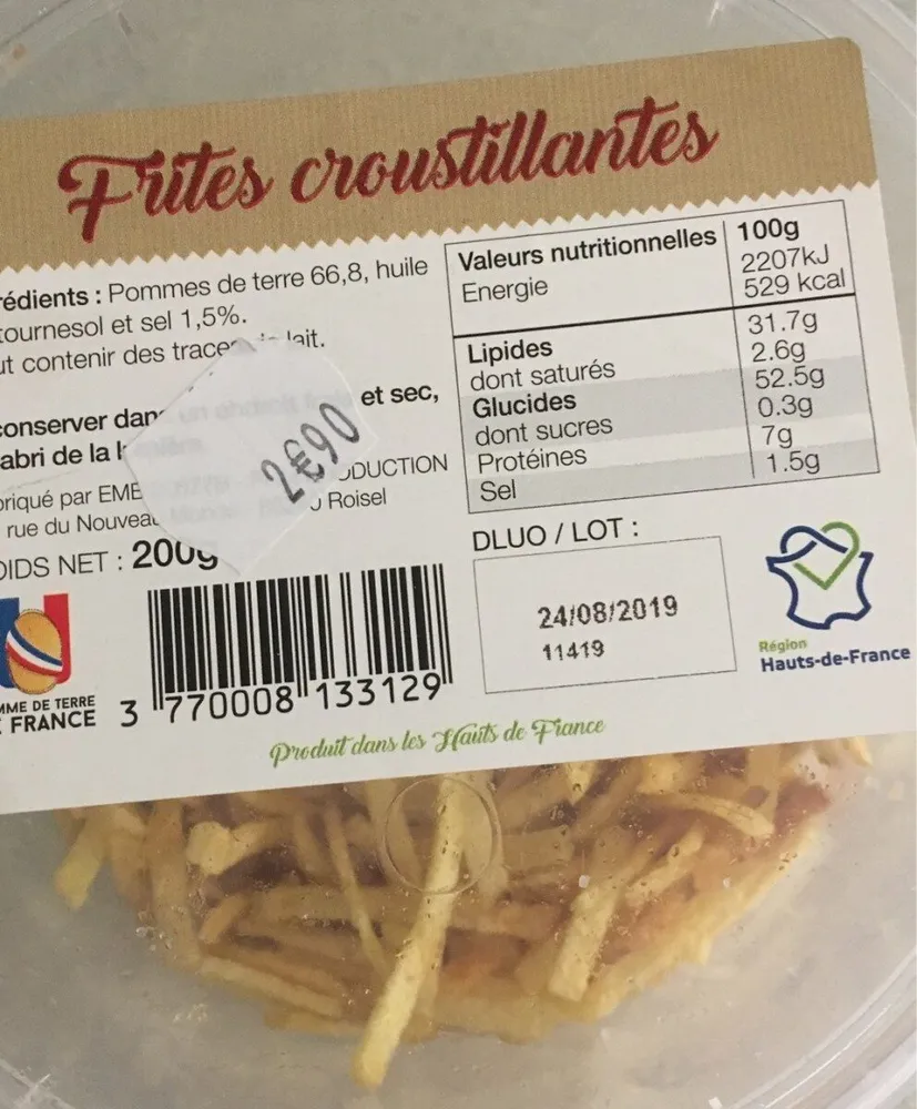 Frites croustillantes